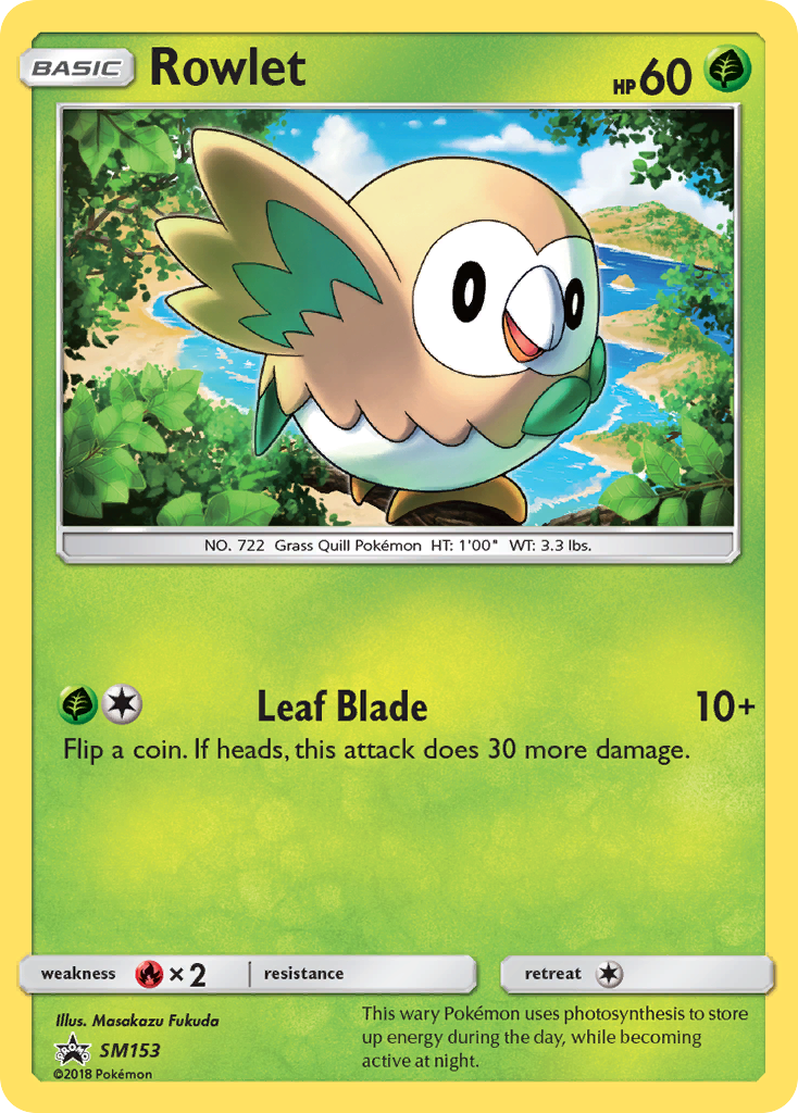 Sun & Moon Promo Rowlet #153